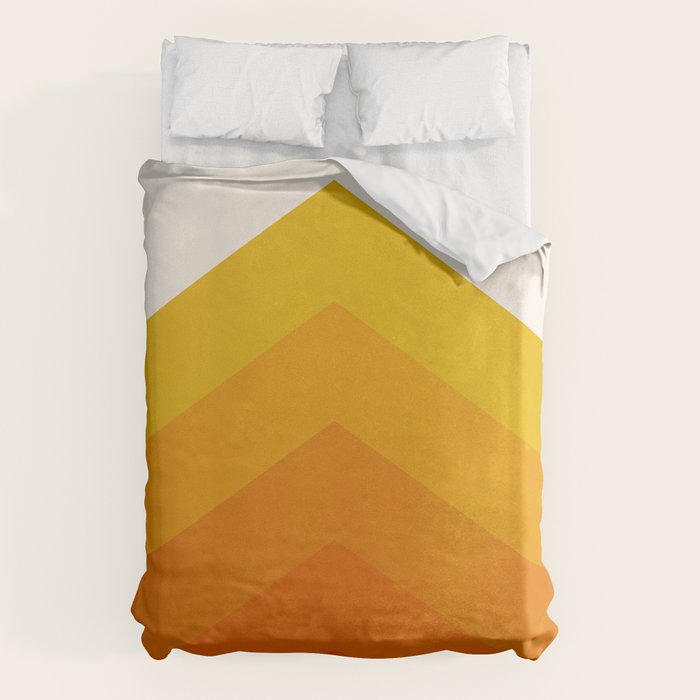 Chevron Waves: Retro Summer Edition Duvet Cover Gallery Image 1