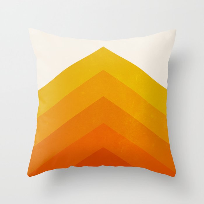 Chevron Waves: Retro Summer Edition Throw Pillow Gallery Image 1