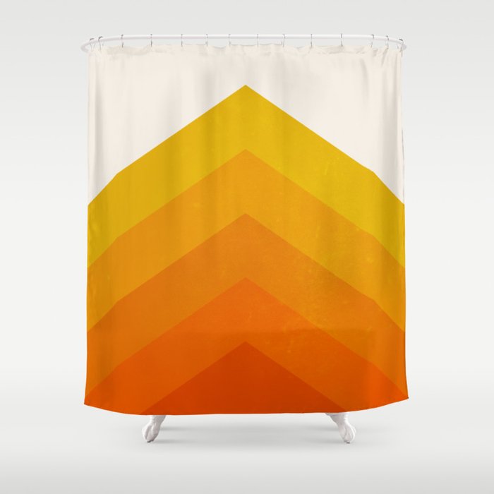 Chevron Waves: Retro Summer Edition Shower Curtain Gallery Image 1