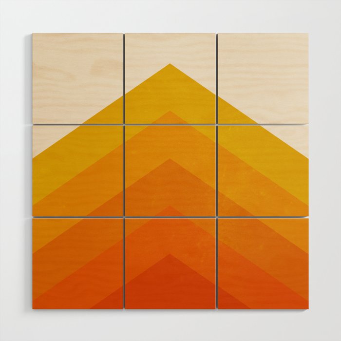 Chevron Waves: Retro Summer Edition Wood Wall Art Gallery Image 1