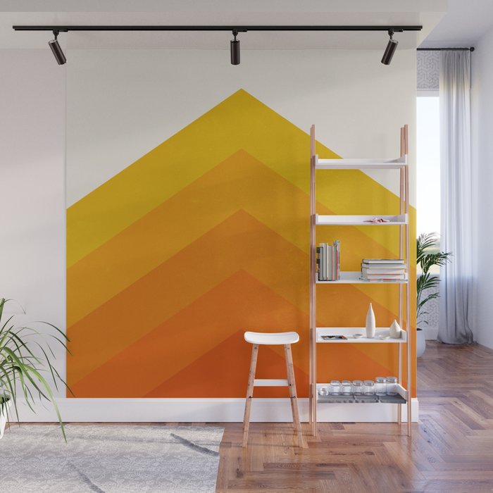 Chevron Waves: Retro Summer Edition Wall Mural Gallery Image 1