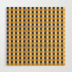 Checkered Multicolor Pattern XIV Yellow and Navy Blue Wood Wall Art Gallery Image 1