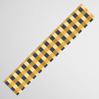 Checkered Multicolor Pattern XIV Yellow and Navy Blue Table Runner Gallery Image 3