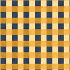 Checkered Multicolor Pattern XIV Yellow and Navy Blue Coffee Mug Gallery Image 2