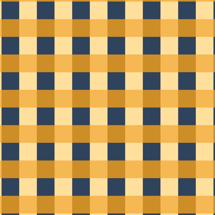 Checkered Multicolor Pattern XIV Yellow and Navy Blue Coffee Mug Gallery Image 2