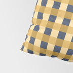 Checkered Multicolor Pattern XIV Yellow and Navy Blue Pillow Sham Gallery Image 4