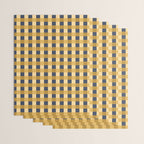 Checkered Multicolor Pattern XIV Yellow and Navy Blue Wrapping Paper Gallery Image 3