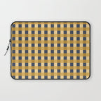 Checkered Multicolor Pattern XIV Yellow and Navy Blue Laptop Sleeve Gallery Image 1