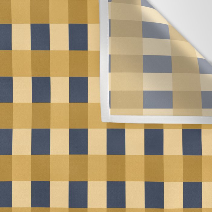 Checkered Multicolor Pattern XIV Yellow and Navy Blue Wall Tapestry Gallery Image 3