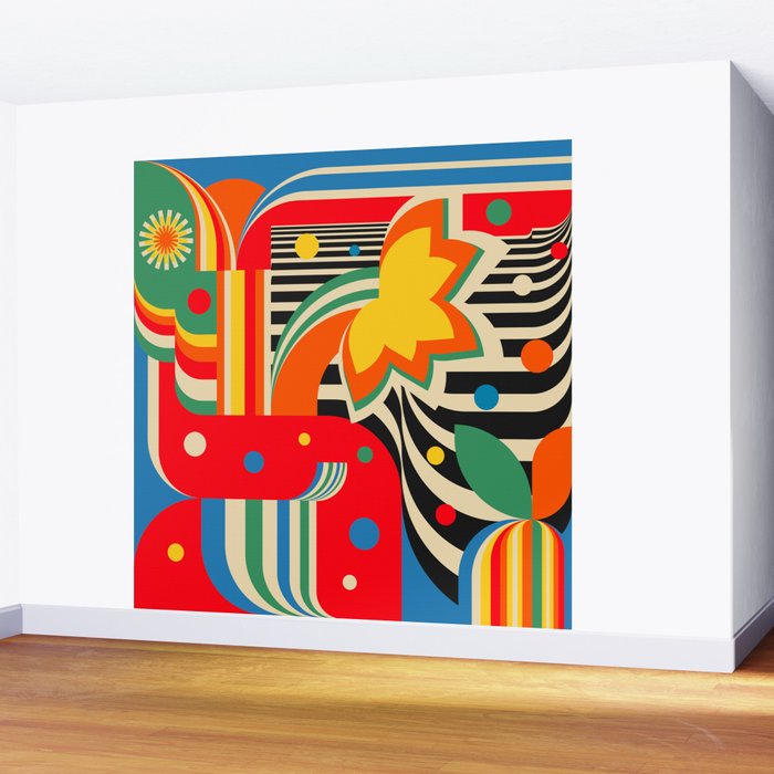 Colorful Landscape Wall Mural Gallery Image 2