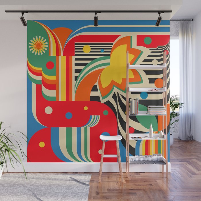 Colorful Landscape Wall Mural Gallery Image 1