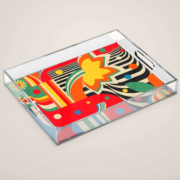 Colorful Landscape Acrylic Tray Gallery Image 1