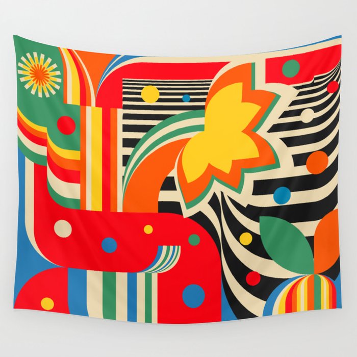 Colorful Landscape Wall Tapestry Gallery Image 1
