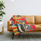 Colorful Landscape Throw Blanket Gallery Image 1