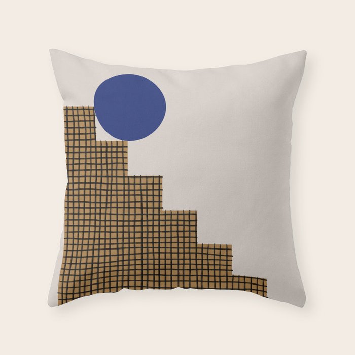 Blue Circle #2 Throw Pillow Gallery Image 1