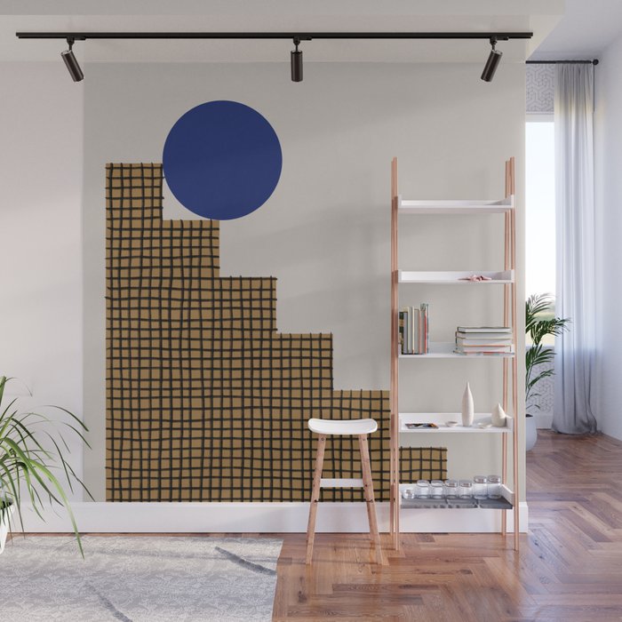 Blue Circle #2 Wall Mural Gallery Image 1