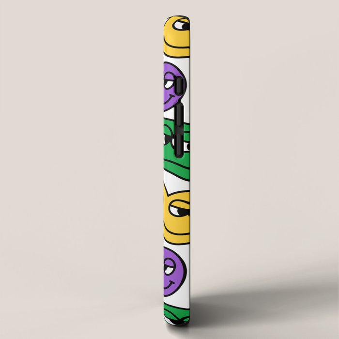 Funny happy face cartoon art pattern iPhone Case Gallery Image 2