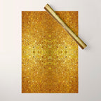 Deep gold glass mosaic Wrapping Paper Gallery Image 1