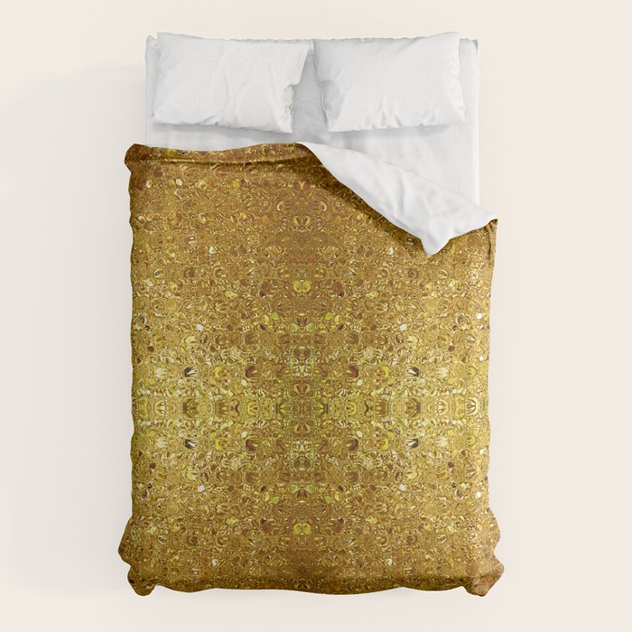 Deep gold glass mosaic Duvet Cover Gallery Image 1