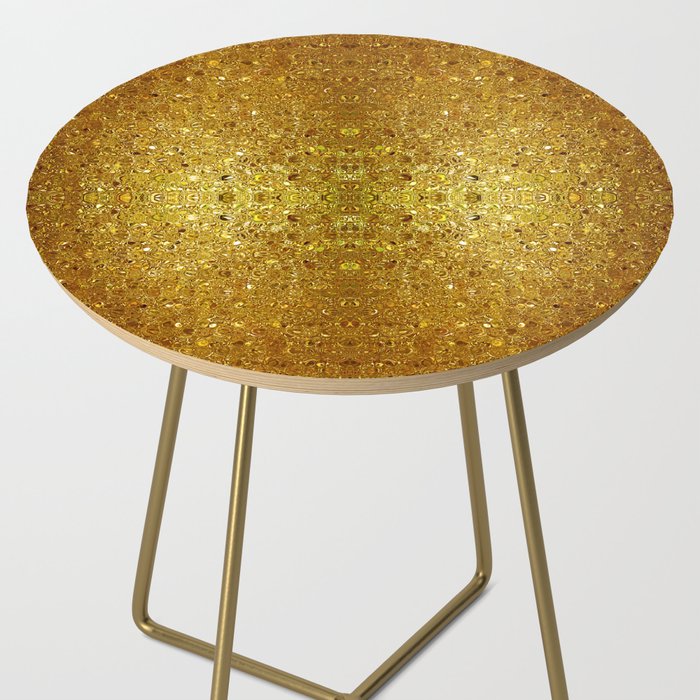 Deep gold glass mosaic Side Table Gallery Image 2