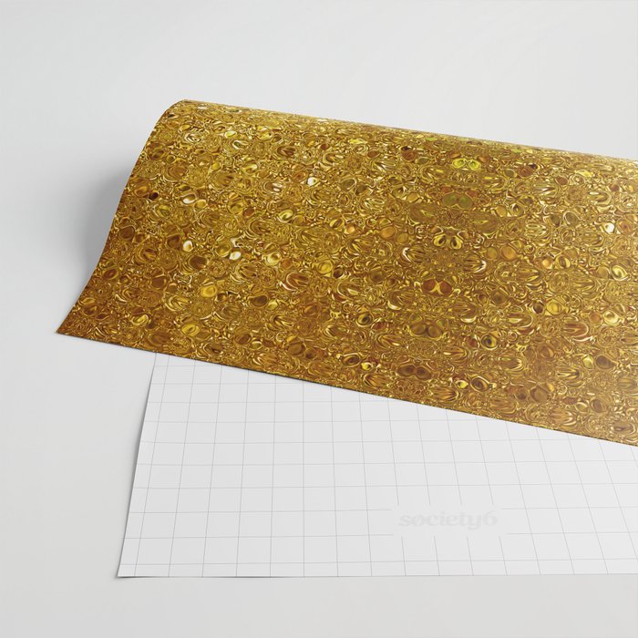 Deep gold glass mosaic Wrapping Paper Gallery Image 2