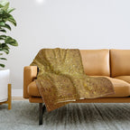 Deep gold glass mosaic Throw Blanket Gallery Image 1