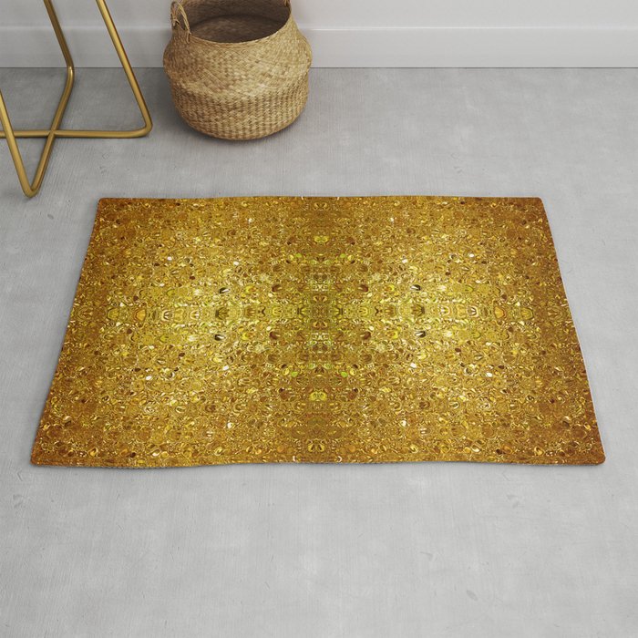 Deep gold glass mosaic Rug Gallery Image 1