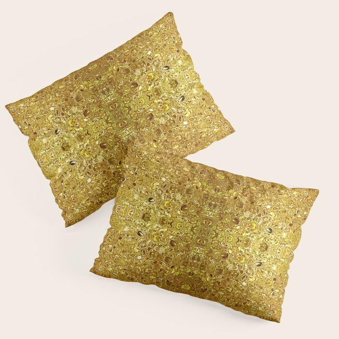 Deep gold glass mosaic Pillow Sham Gallery Image 1
