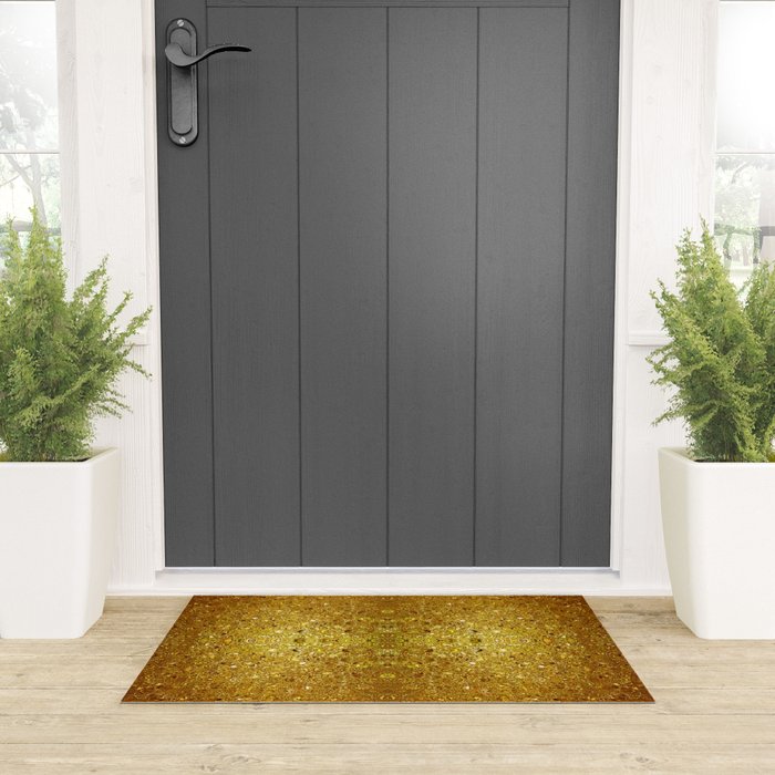 Deep gold glass mosaic Welcome Mat Gallery Image 3