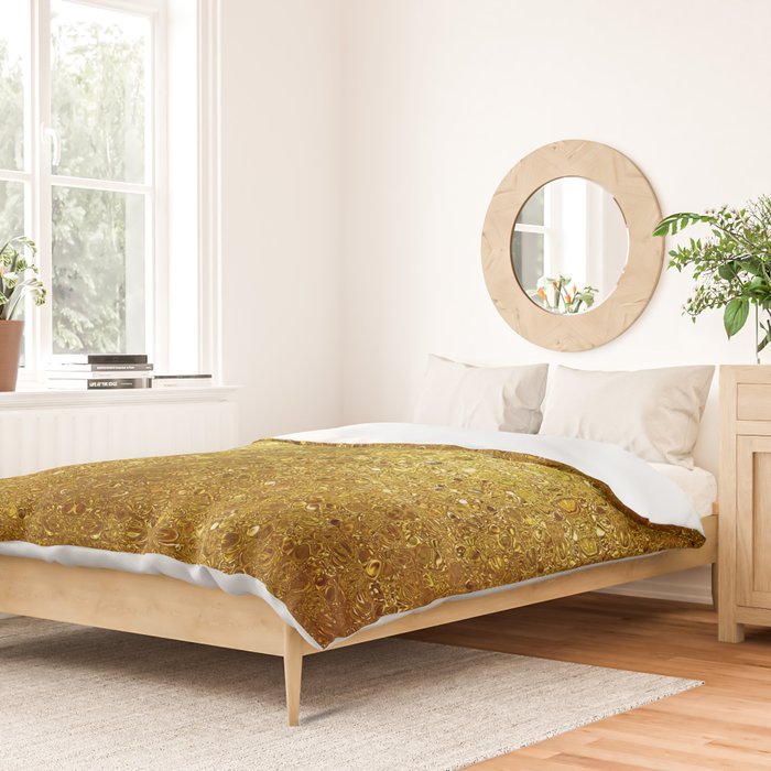 Deep gold glass mosaic Duvet Cover Gallery Image 2