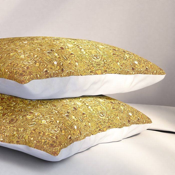 Deep gold glass mosaic Pillow Sham Gallery Image 3