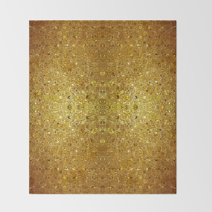 Deep gold glass mosaic Throw Blanket Gallery Image 2