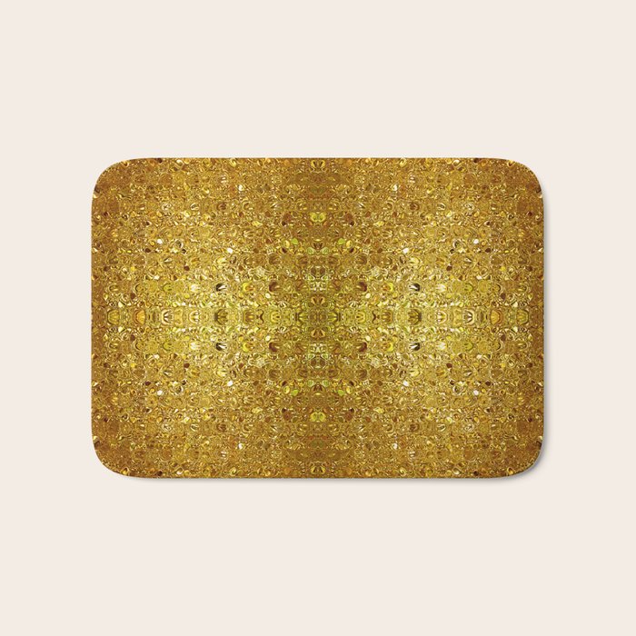 Deep gold glass mosaic Bath Mat Gallery Image 1