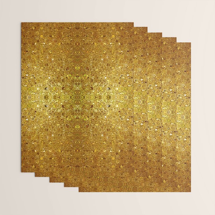 Deep gold glass mosaic Wrapping Paper Gallery Image 3