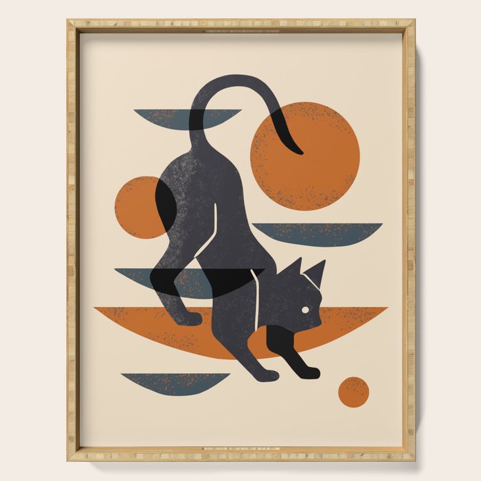 Cat At Play Serving Tray Gallery Image 1