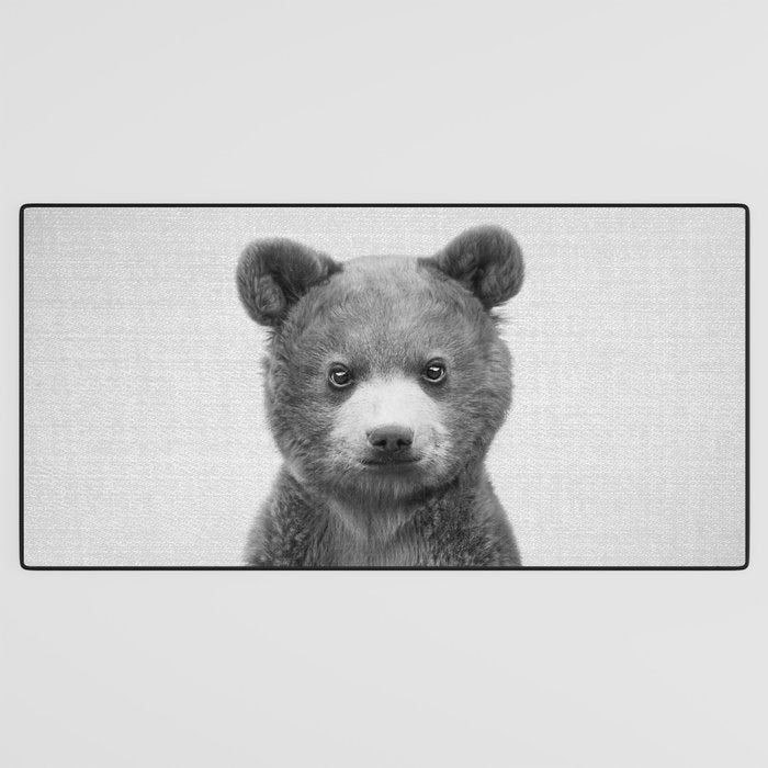 Baby Bear - Black & White Desk Mat Gallery Image 3