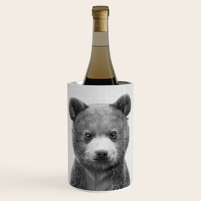 Baby Bear - Black & White Wine Chiller Gallery Image 1