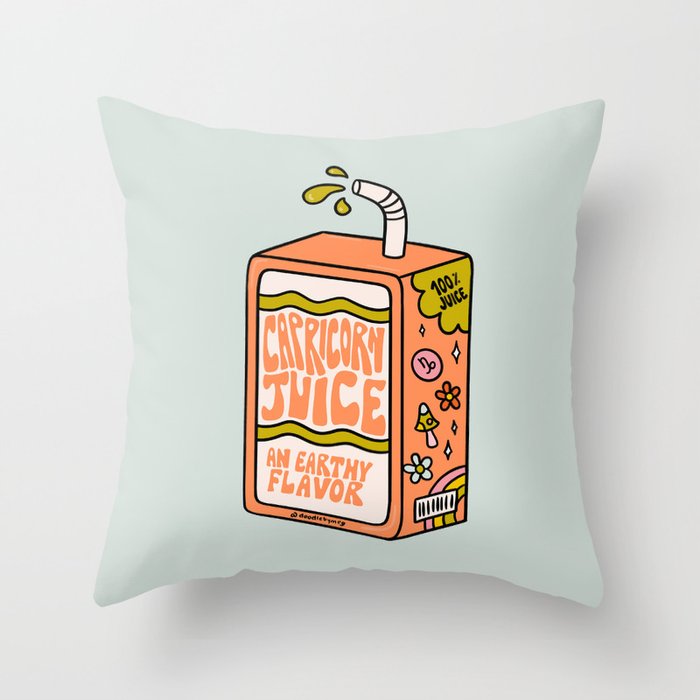 Capricorn Juice Box Throw Pillow Gallery Image 6