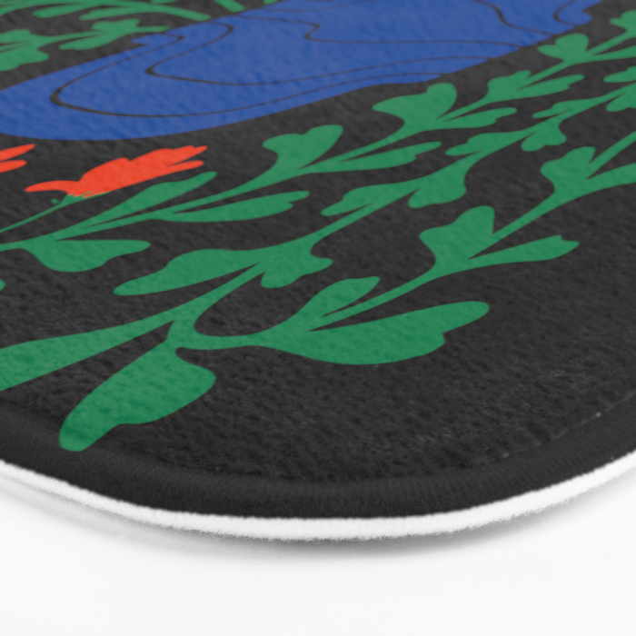 Summer Bloom: Midnight Rain Forest Bath Mat Gallery Image 3