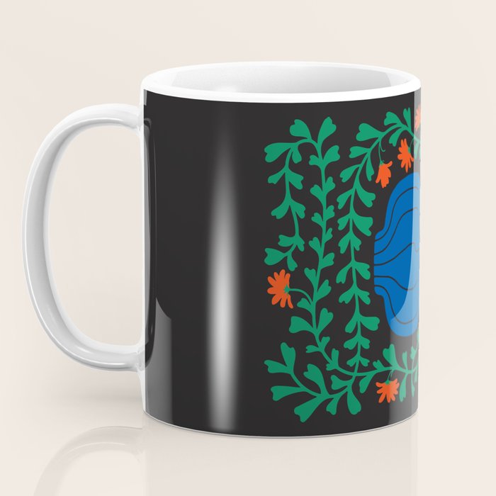 Summer Bloom: Midnight Rain Forest Coffee Mug Gallery Image 3