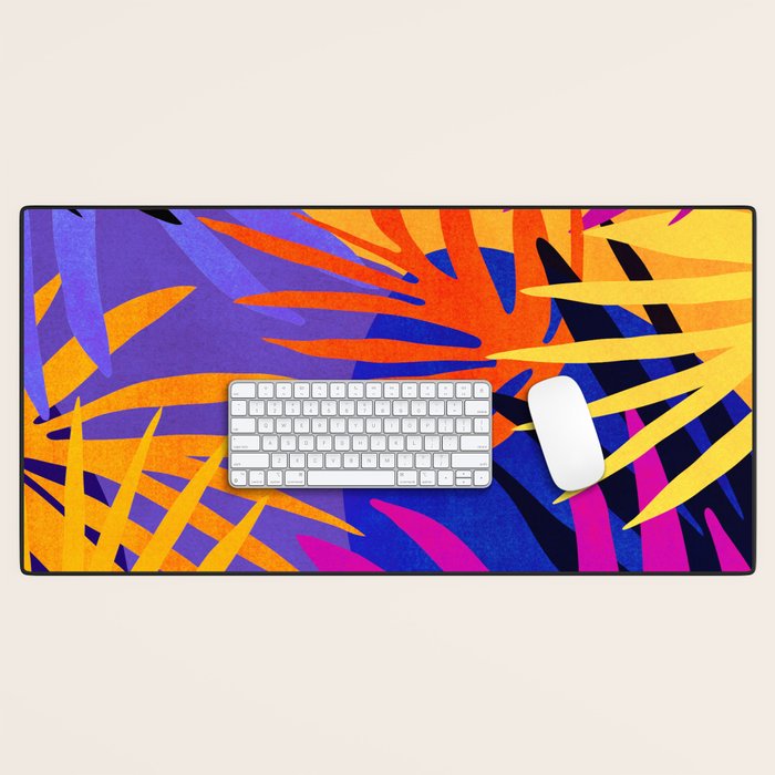 Neon Rainforest - Abstract Pop Art Desk Mat Gallery Image 1