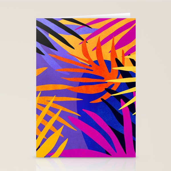 Neon Rainforest - Abstract Pop Art Stationery Card Gallery Image 1