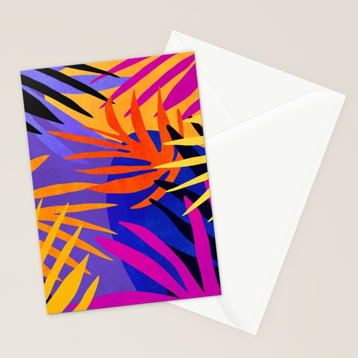 Neon Rainforest - Abstract Pop Art Stationery Card Gallery Image 2