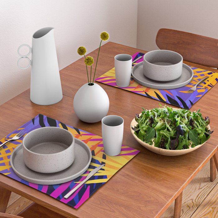 Neon Rainforest - Abstract Pop Art Placemat Gallery Image 2