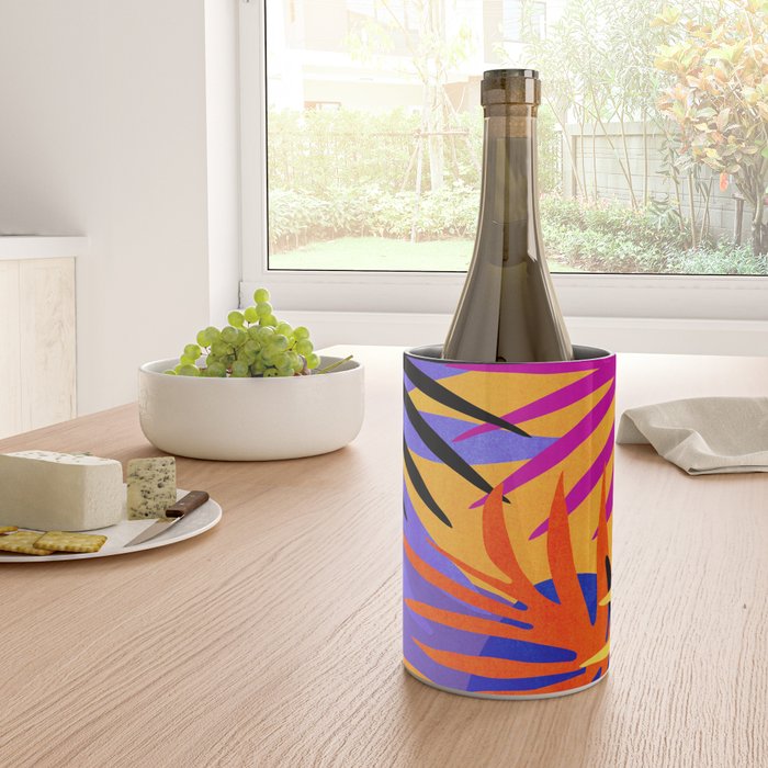 Neon Rainforest - Abstract Pop Art Wine Chiller Gallery Image 4