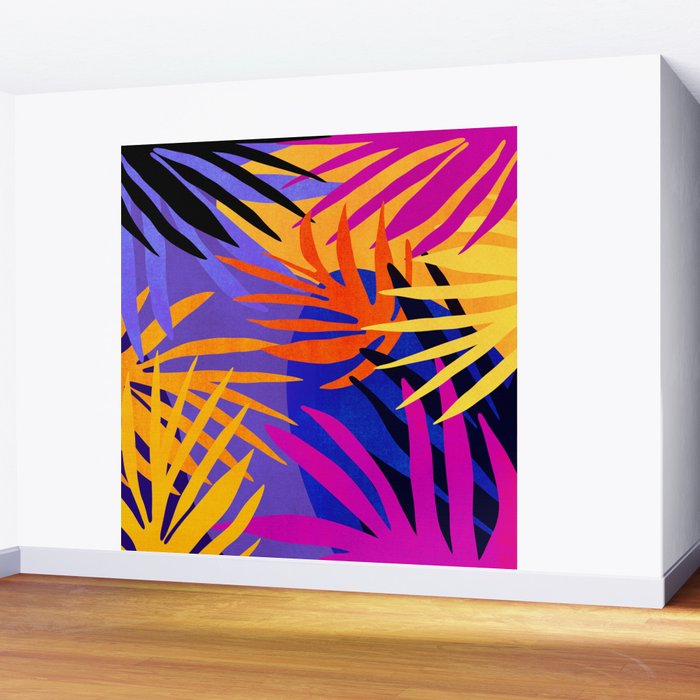 Neon Rainforest - Abstract Pop Art Wall Mural Gallery Image 2