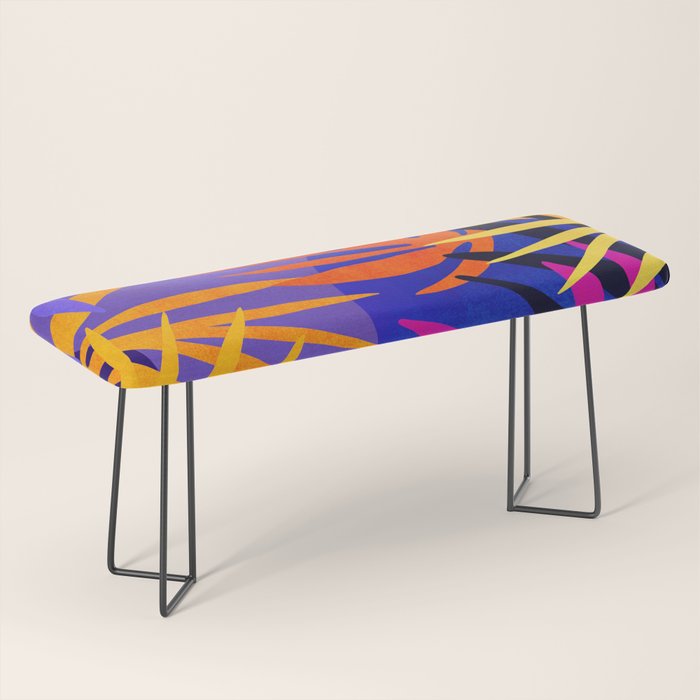 Neon Rainforest - Abstract Pop Art Bench Gallery Image 1