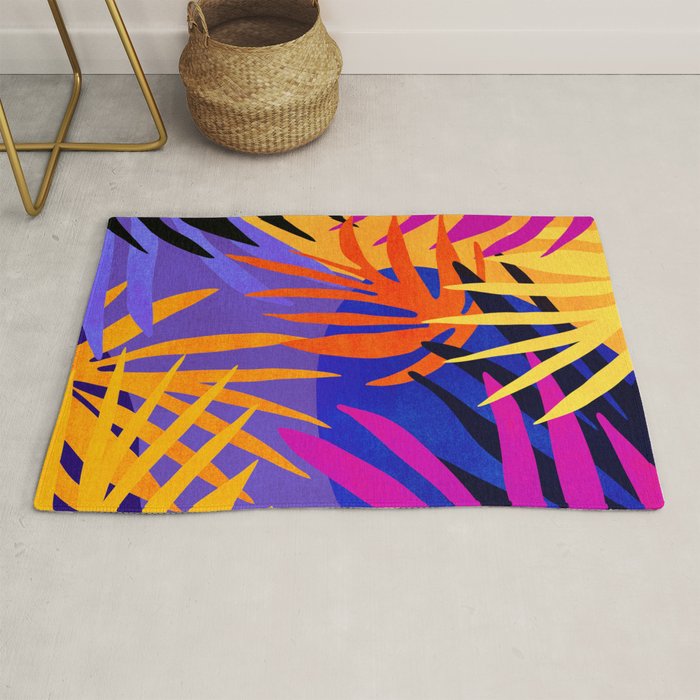 Neon Rainforest - Abstract Pop Art Rug Gallery Image 1