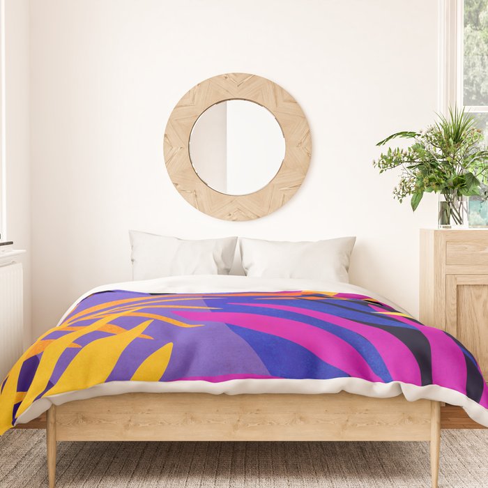 Neon Rainforest - Abstract Pop Art Duvet Cover Gallery Image 3
