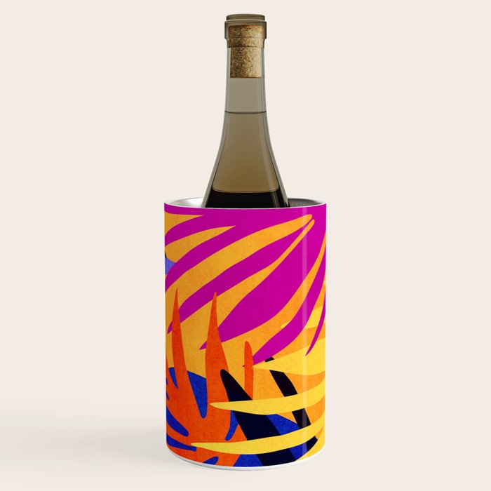 Neon Rainforest - Abstract Pop Art Wine Chiller Gallery Image 3